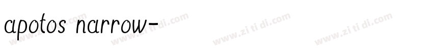 apotos narrow字体转换